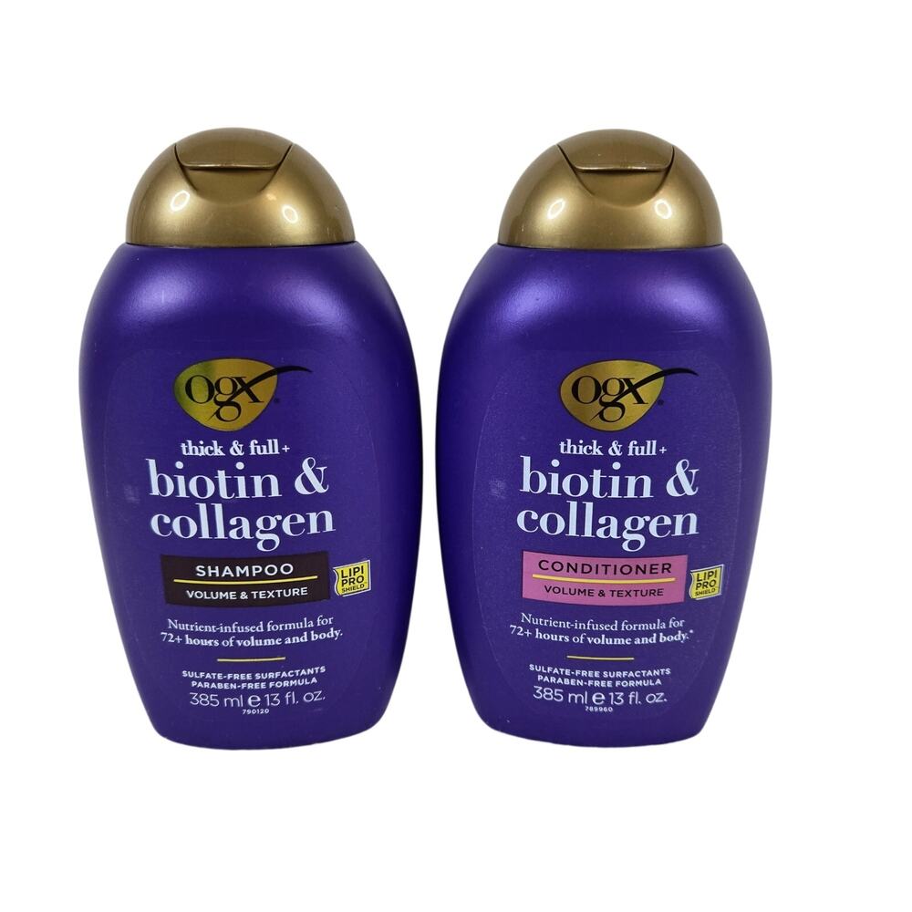 OGX Biotin and Collagen Shampoo and Conditioner for Volume/Texture NEW 2 pack - Picture 1 of 2